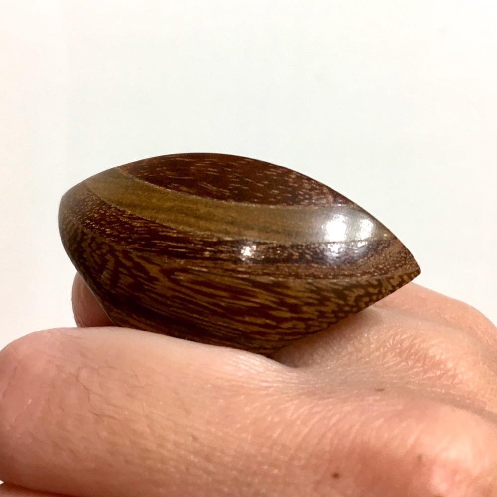 Wooden armor ring, Costa Rica handmade